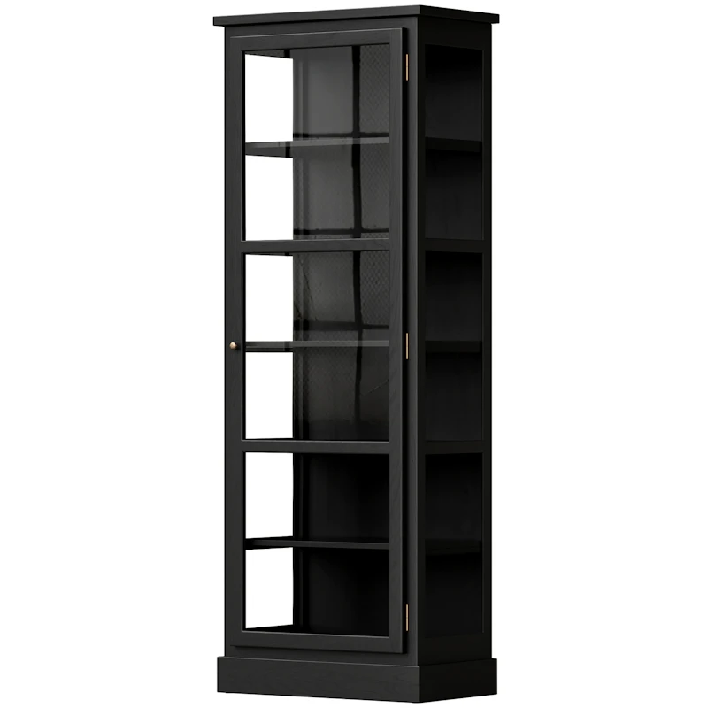 N1 Vitrinskåp, Mörk Ek