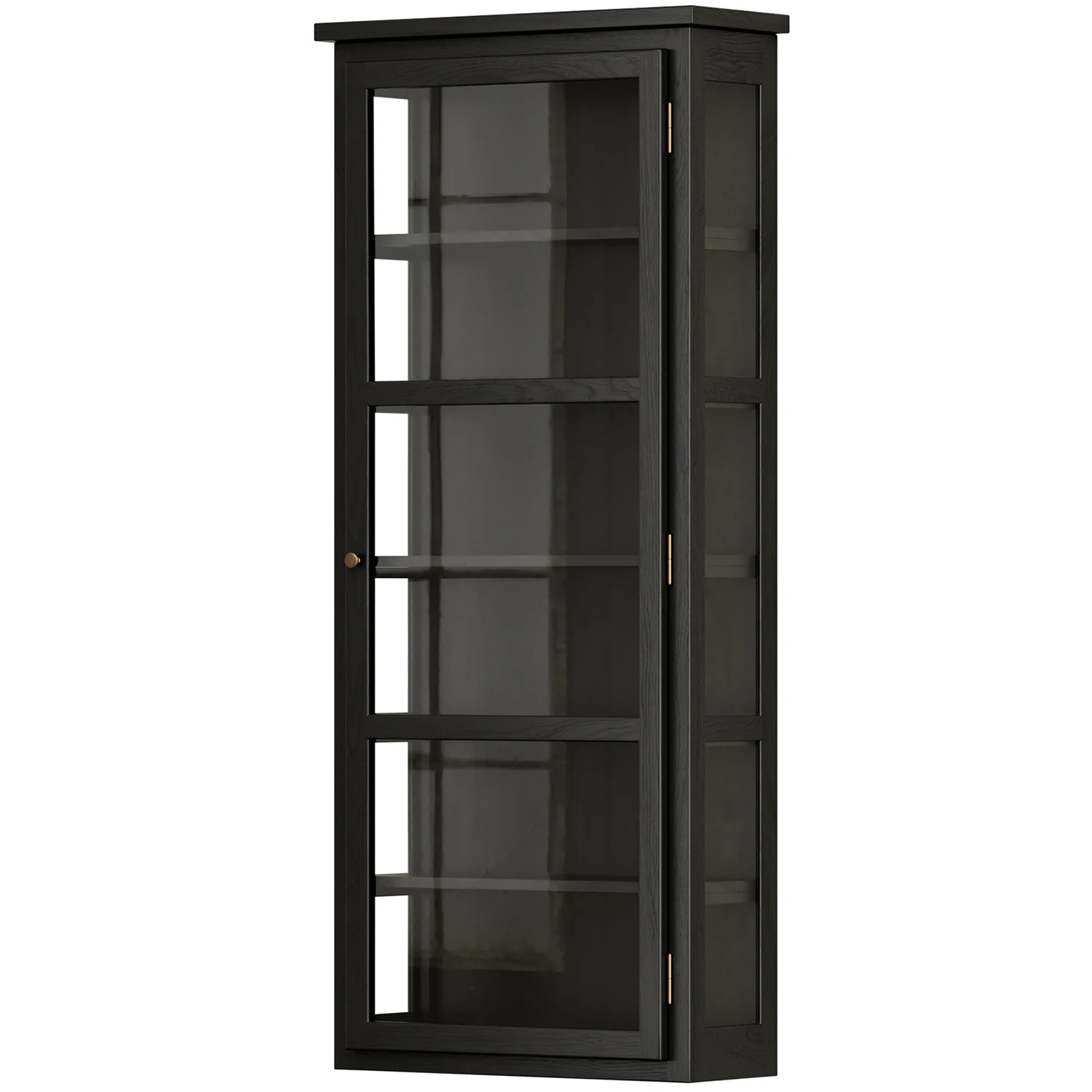 Lindebjerg Design N4 Vitrinsk&aring;p M&ouml;rk Ek - Sk&aring;p & vitrinsk&aring;p Glas M&ouml;rkbetsad Ek - N4DarkOak