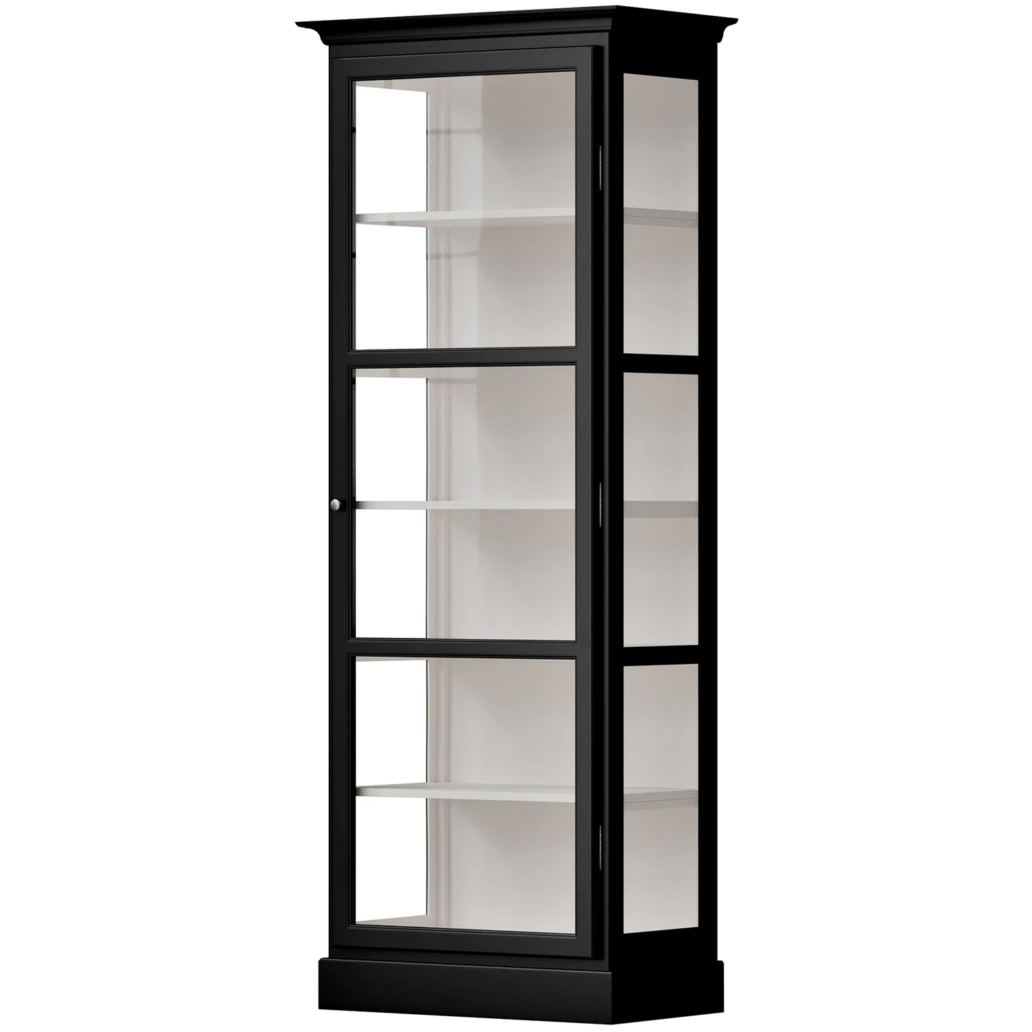 Lindebjerg Design V1 Vitrinsk&aring;p Svart - Sk&aring;p & vitrinsk&aring;p Furu Svart - V1Black