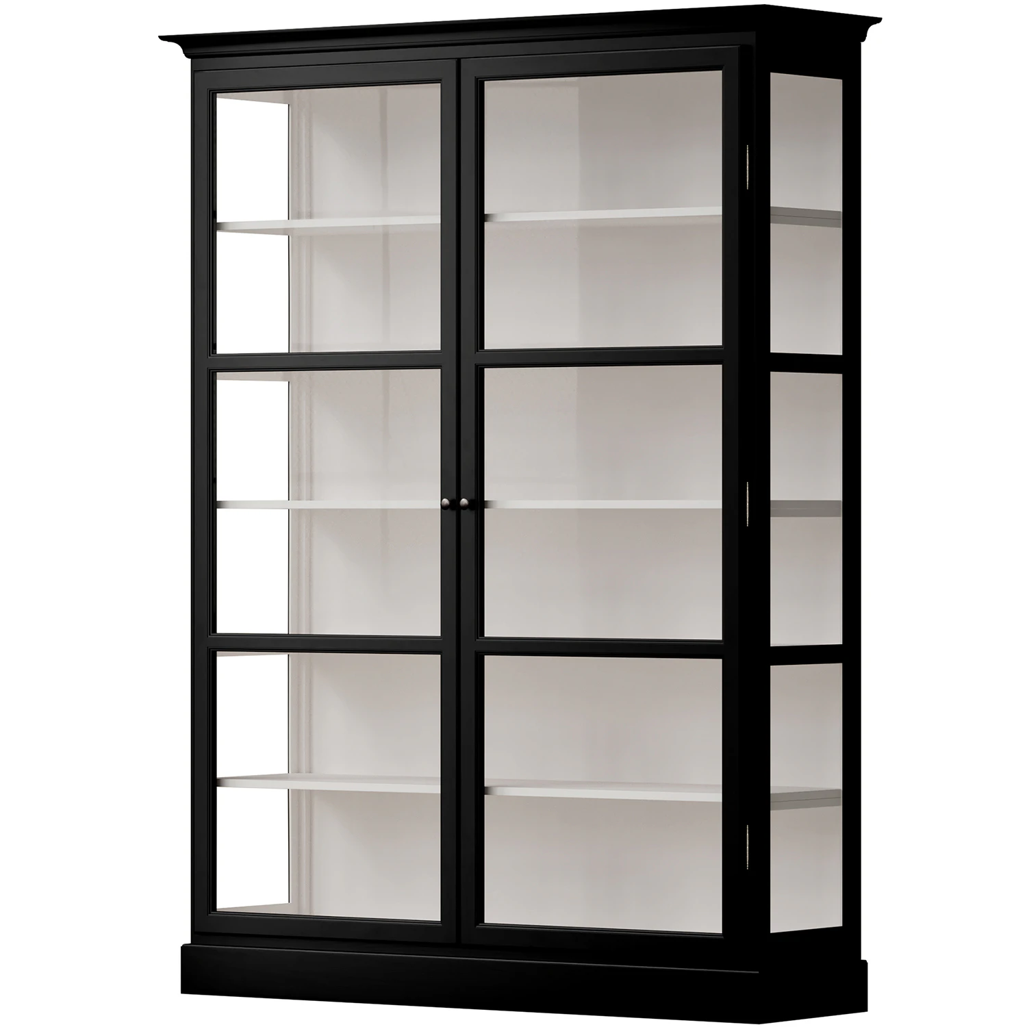 Lindebjerg Design V2 Vitrinsk&aring;p Svart - Sk&aring;p & vitrinsk&aring;p Furu Svart - V2Black