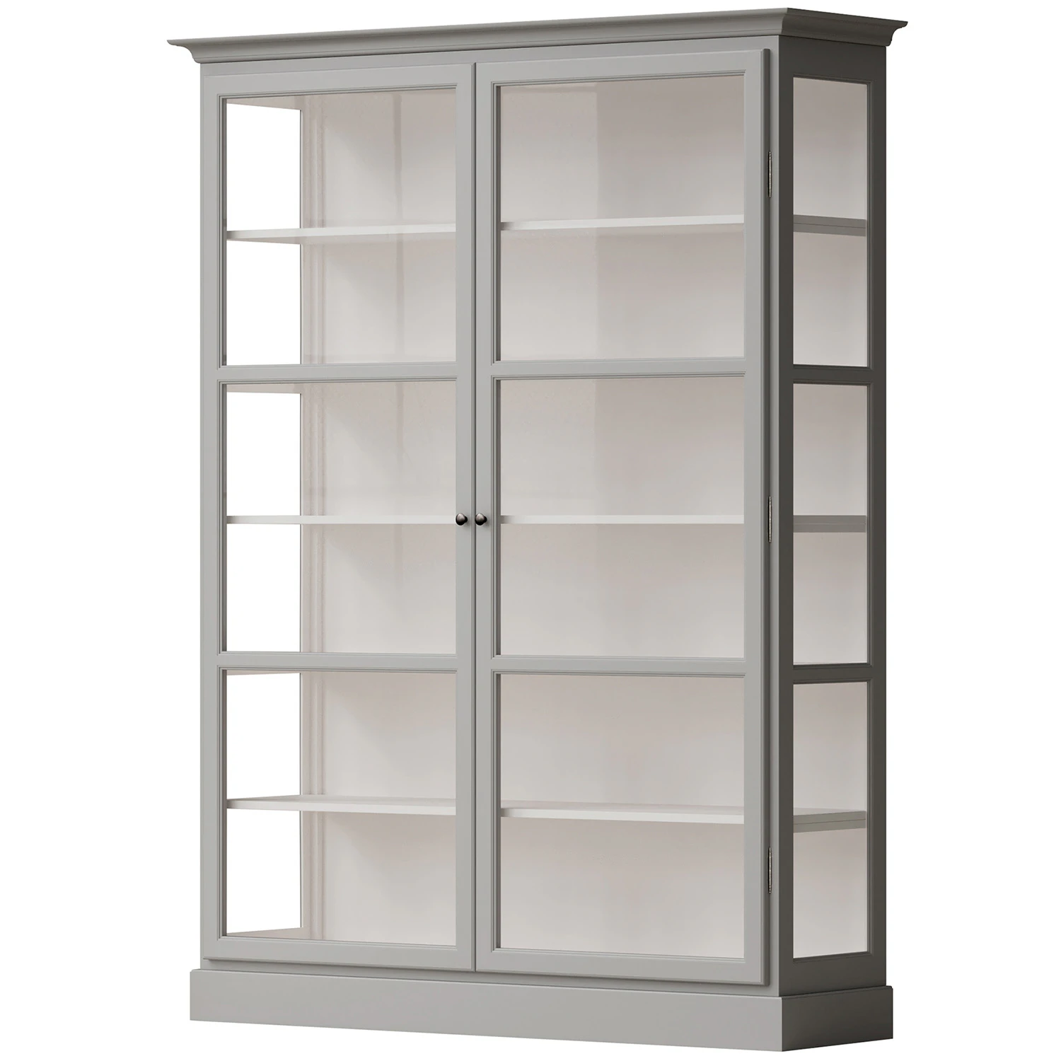 Lindebjerg Design V2 Vitrinsk&aring;p Ljusgr&aring; - Sk&aring;p & vitrinsk&aring;p Furu Ljusgr&aring; - V2LightGrey