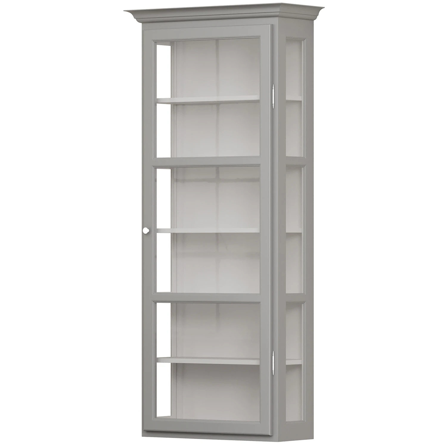 Lindebjerg Design V4 Vitrinsk&aring;p Gr&aring; - Sk&aring;p & vitrinsk&aring;p Furu Gr&aring; - V4 Grey