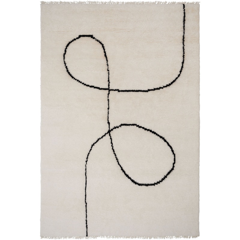 Astral Spiral Matta 170x240 cm, Svart