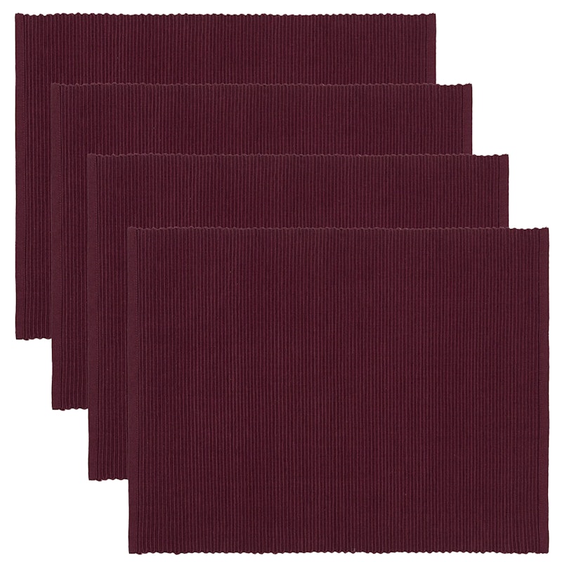 Uni Bordstablett 35x46 cm 4-pack, Vinröd