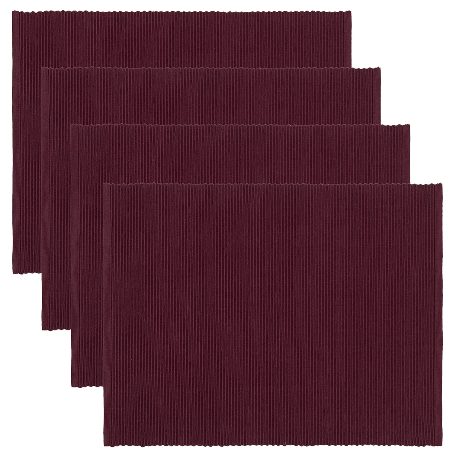 Linum Uni Bordstablett 35x46 Cm 4-pack Vinr&ouml;d - Bordstabletter & Glasunderl&auml;gg Bomull Vinr&ouml;d - 06UNI80600D57