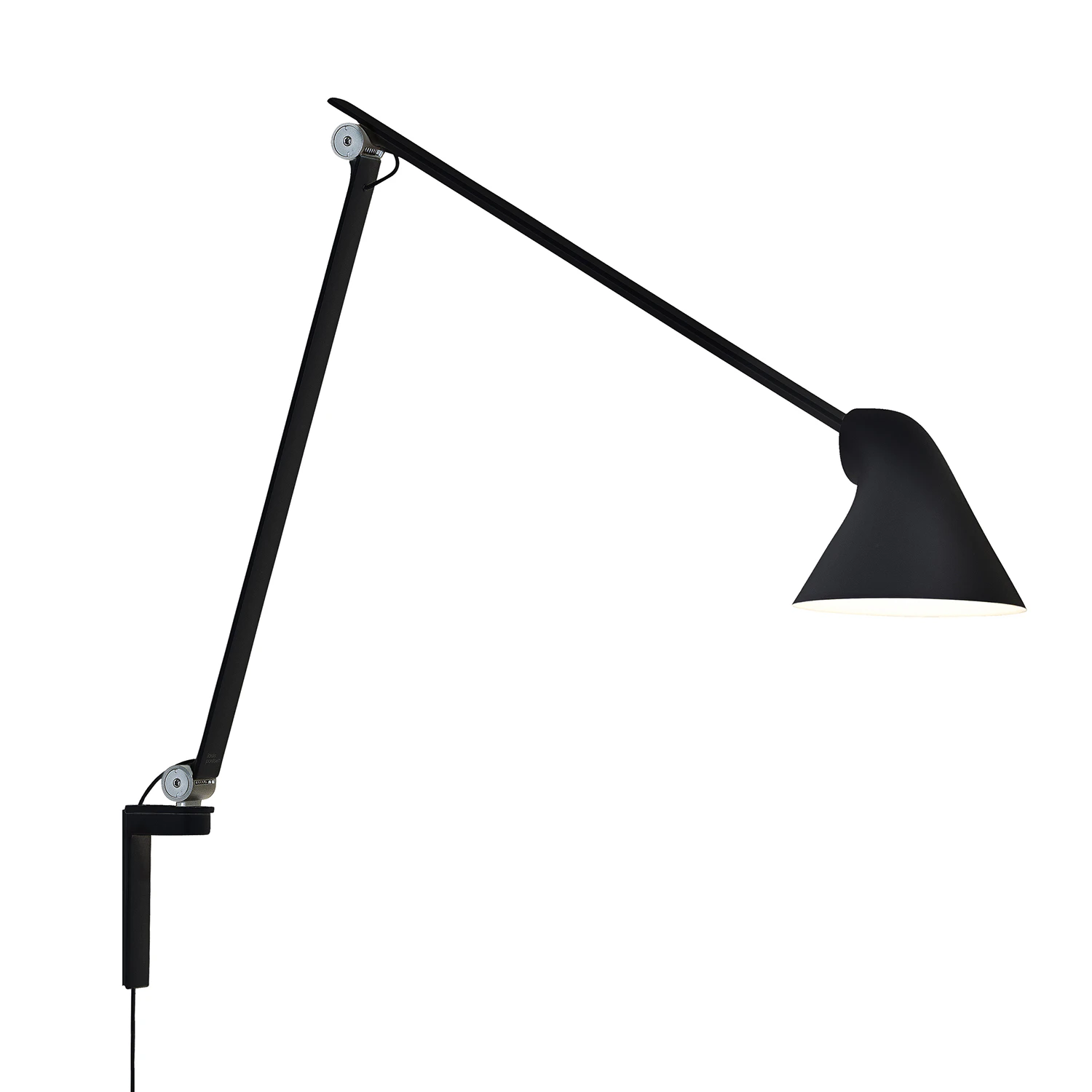 Louis Poulsen Njp V&auml;gglampa L&aring;ng Arm Svart - V&auml;gglampor St&aring;l Svart - 5743163225