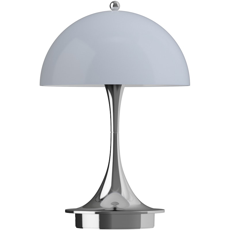 Panthella 160 Bordslampa Portabel V3, Krom / Opal Grey