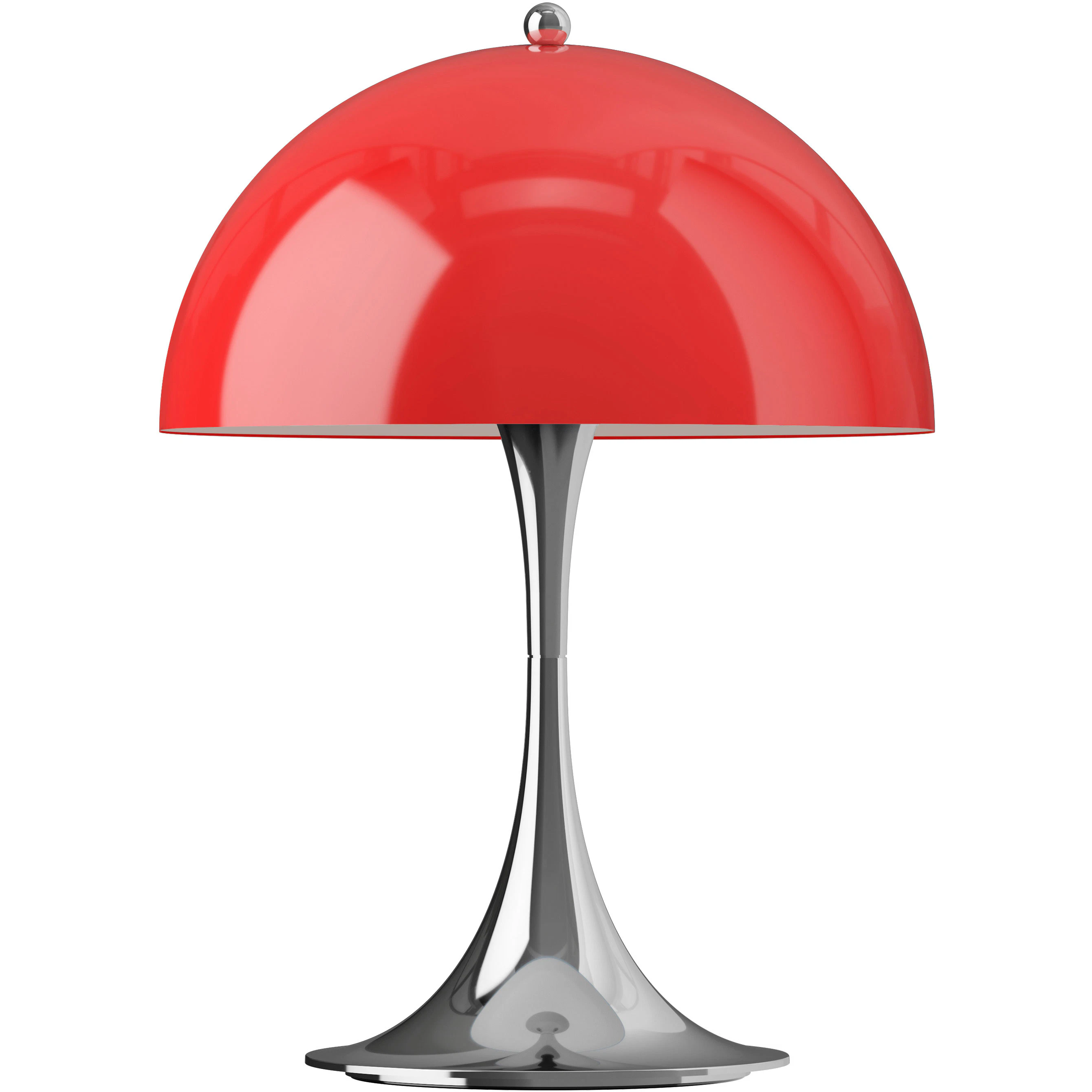 Louis Poulsen Panthella 250 Bordslampa Portabel Original Opal Red - Bordslampor utomhus Formsprutad Abs Krom - 5744613444