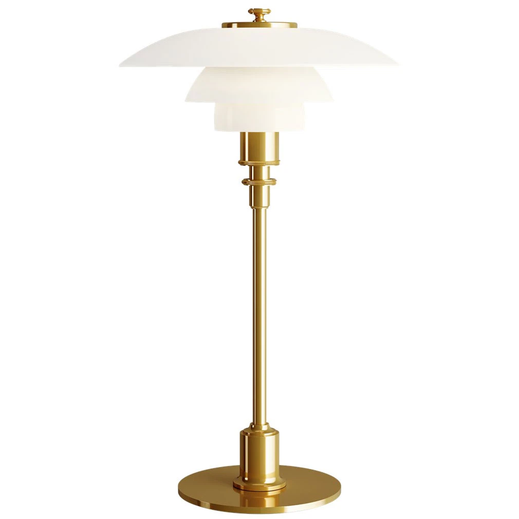 Louis Poulsen Ph 2/1 Bordslampa M&auml;ssing - Bordslampor Munbl&aring;st Opalglas M&auml;ssing - 5744611190