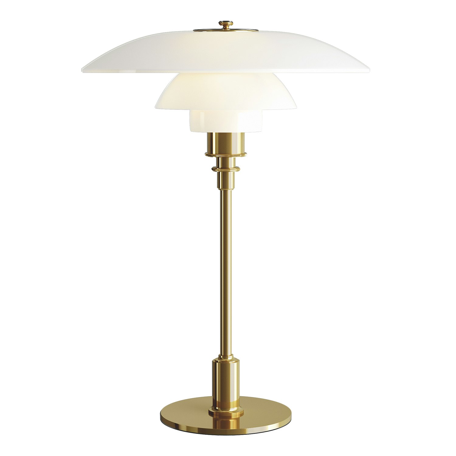 Louis Poulsen Ph 3½-2½ Bordslampa /vitt Opalglas - Bordslampor Mässing - 5744611239