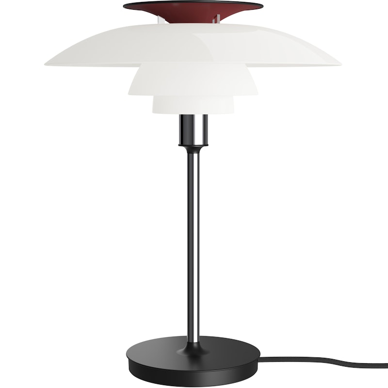 PH 80 Bordslampa, Krom / Opalvit