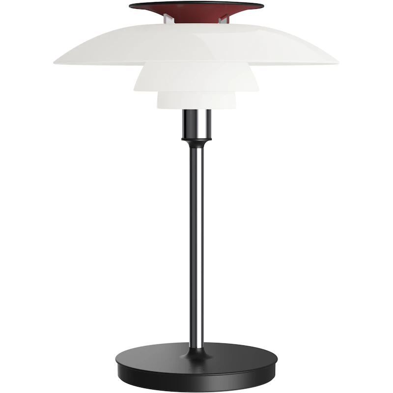 PH 80 Bordslampa Portabel, Krom / Opalvit