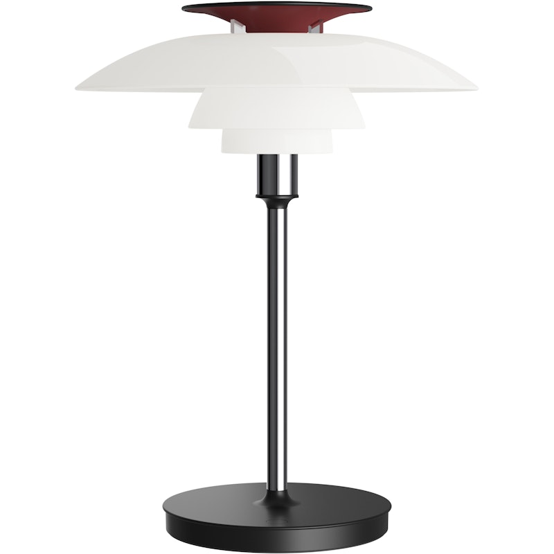PH 80 Bordslampa Portabel, Krom / Opalvit