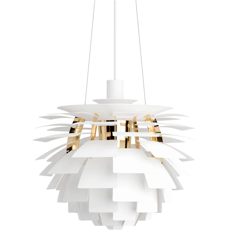 PH Artichoke Pendel 48 cm, Mässing / Soft White