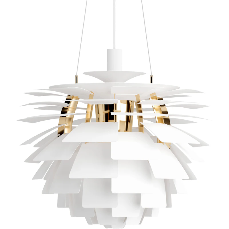 PH Artichoke Pendel 60 cm, Mässing / Soft White