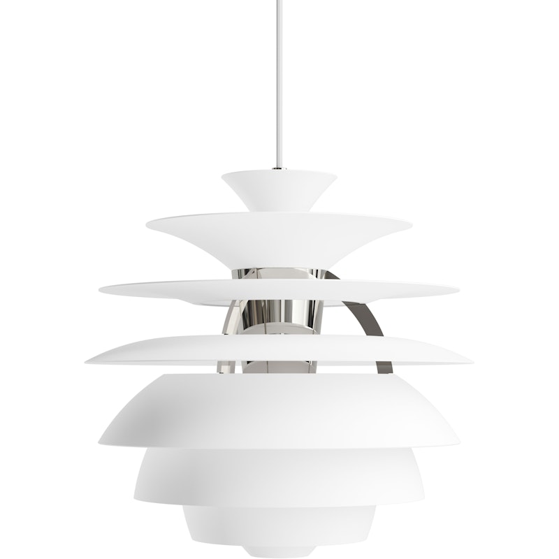 PH Snowball Pendel, Soft White / Krom