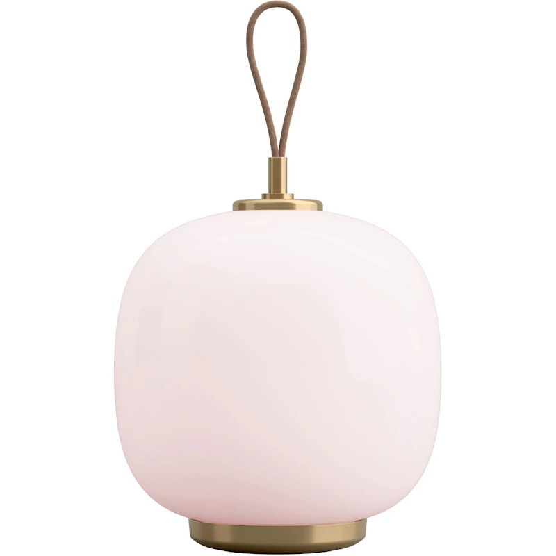 VL 45 Radiohus Bordslampa Portabel, Mässing / Glossy Pale Rose