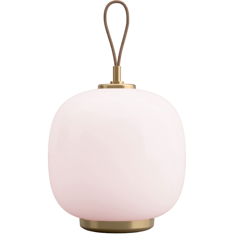 VL 45 Radiohus Bordslampa Portabel, Mässing / Glossy Pale Rose