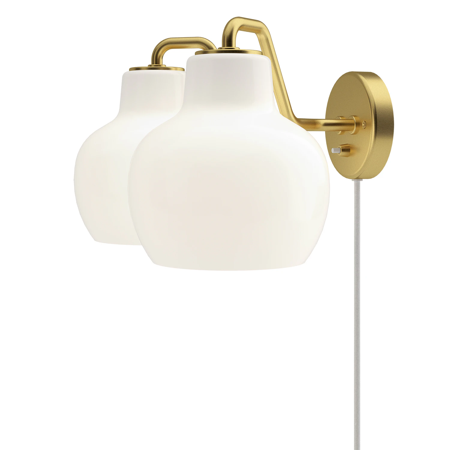 Louis Poulsen Vl Ring Crown V&auml;gg 2x40 W M&auml;ssing - V&auml;gglampor Opalglas Vit - 5743145463