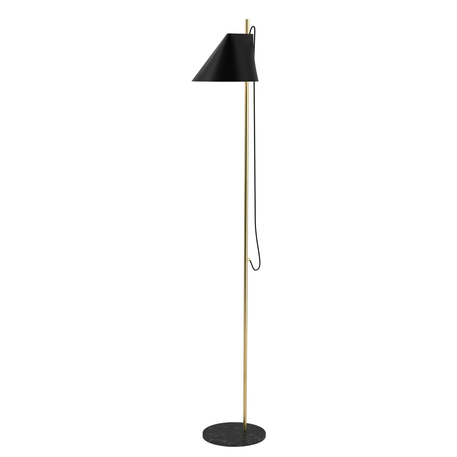 Louis Poulsen Yuh Golvlampa Mässing/svart - Golvlampor Aluminium Svart - 5744162678