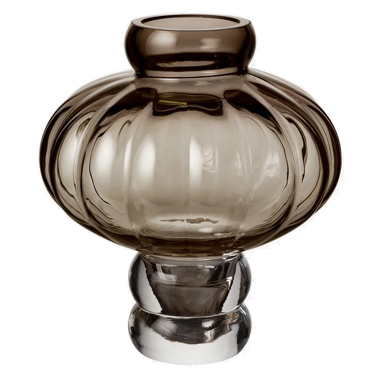 Louise Roe Balloon 02 Vas 20 Cm Smoke - Vaser Munbl&aring;st Glas Smoke - 10515-3-75