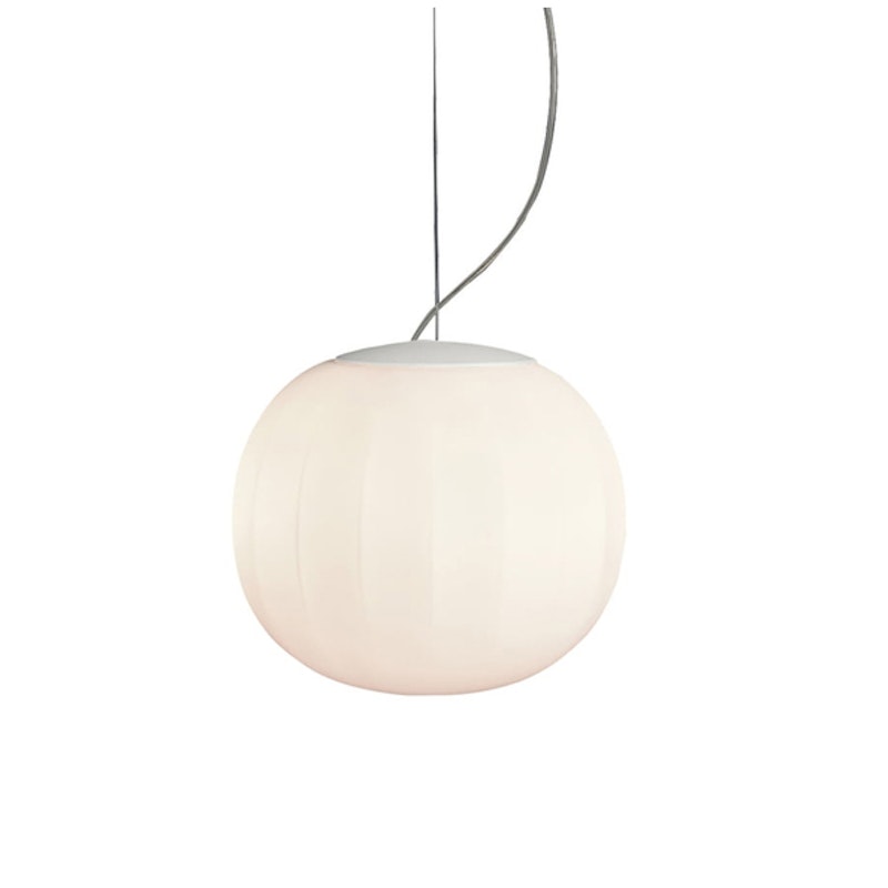 Lita Pendant Pendel 42 cm, Vit / Opalglas