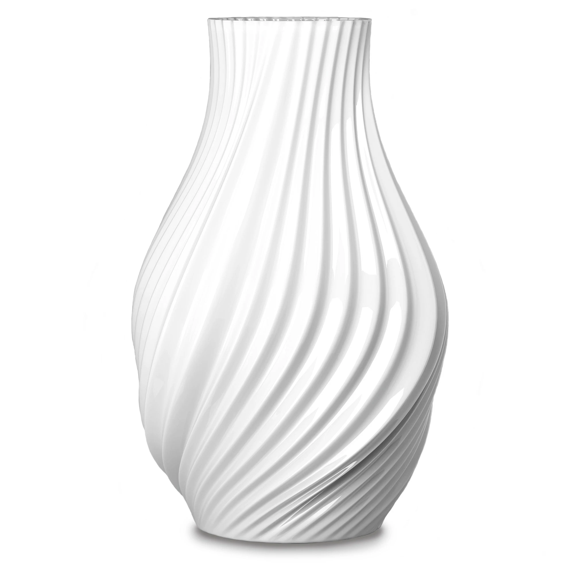 Lyngby Porcel&aelig;n Twist Vas H18 Cm Vit Vas - Vaser Porslin Vit - 201020