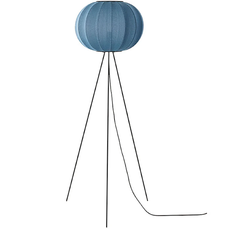 Knit-Wit Golvlampa Hög Rund 45 cm, Blue Stone