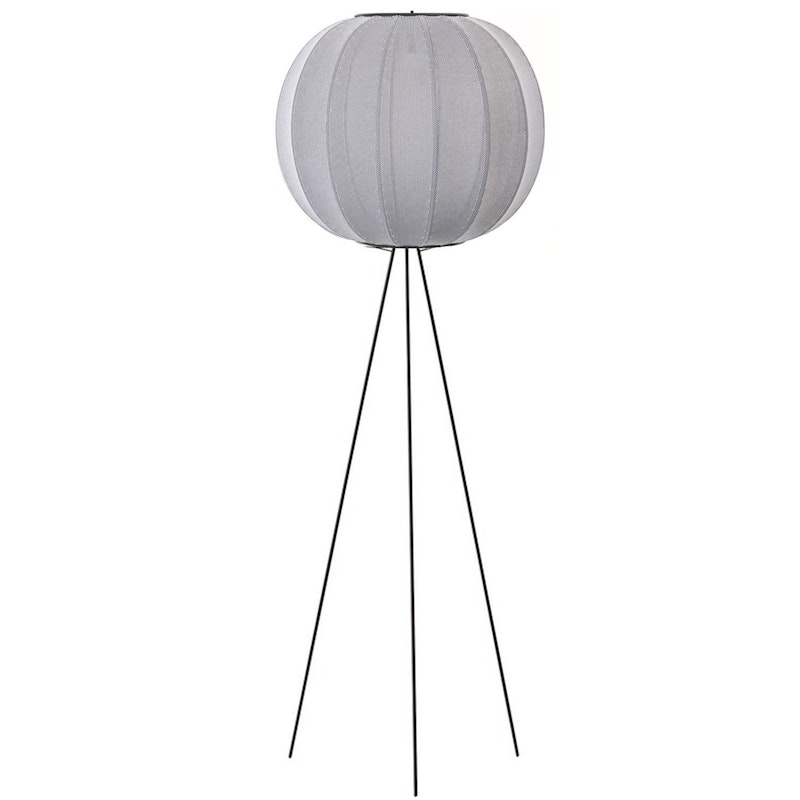 Knit-Wit Golvlampa Hög Rund 60 cm, Silver