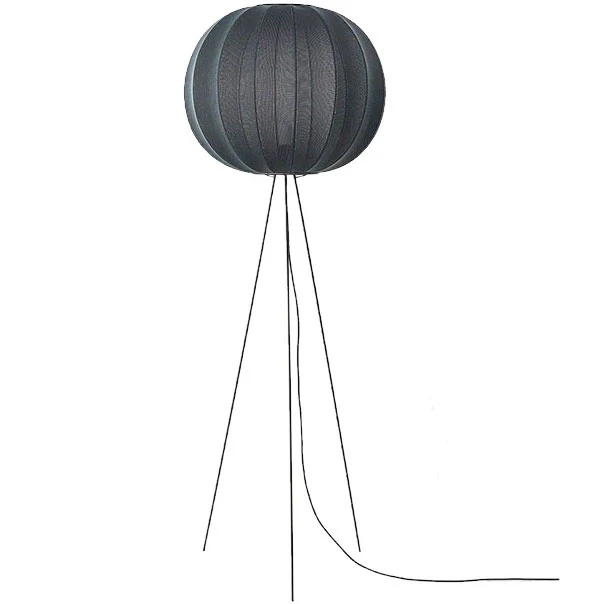 Made By Hand Knit-wit Golvlampa H&ouml;g Rund 60 Cm Svart - Golvlampor Polyester Svart - KW60 BL FHI