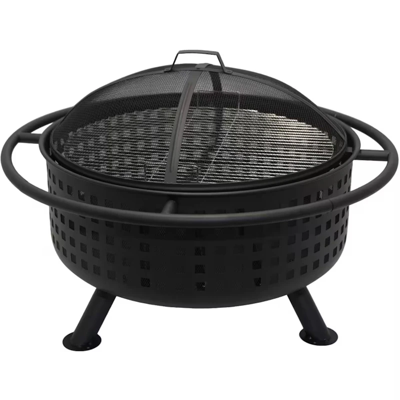 Eldstad Med Gnistskydd Stor