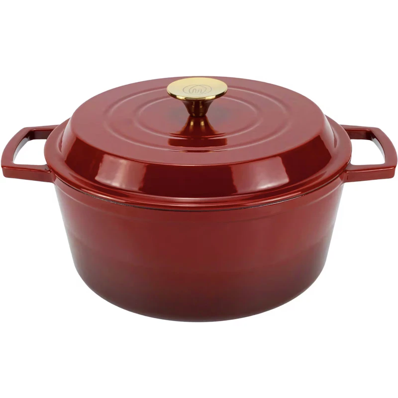Gjutjärnsgryta 5 L, Glossy Red