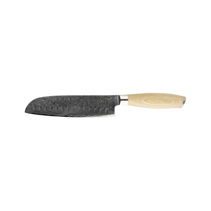 Akio Santokukniv Olivslipad 18 cm, Ljus Trä