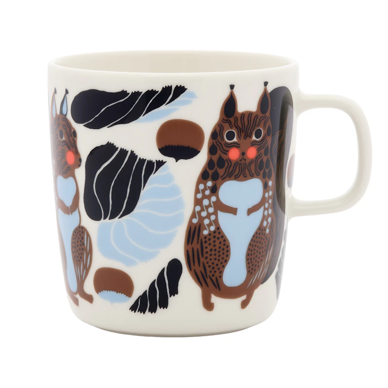 Kurre Mugg 40 cl, Brun / Ljusblå