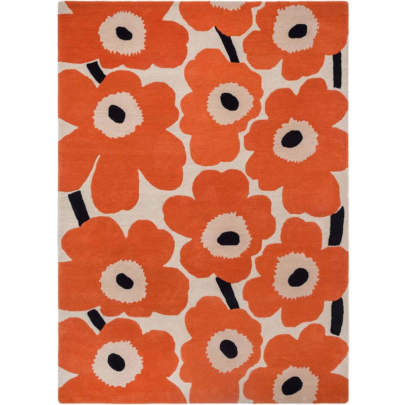 Marimekko Unikko Matta 250x350 cm, Orange Röd