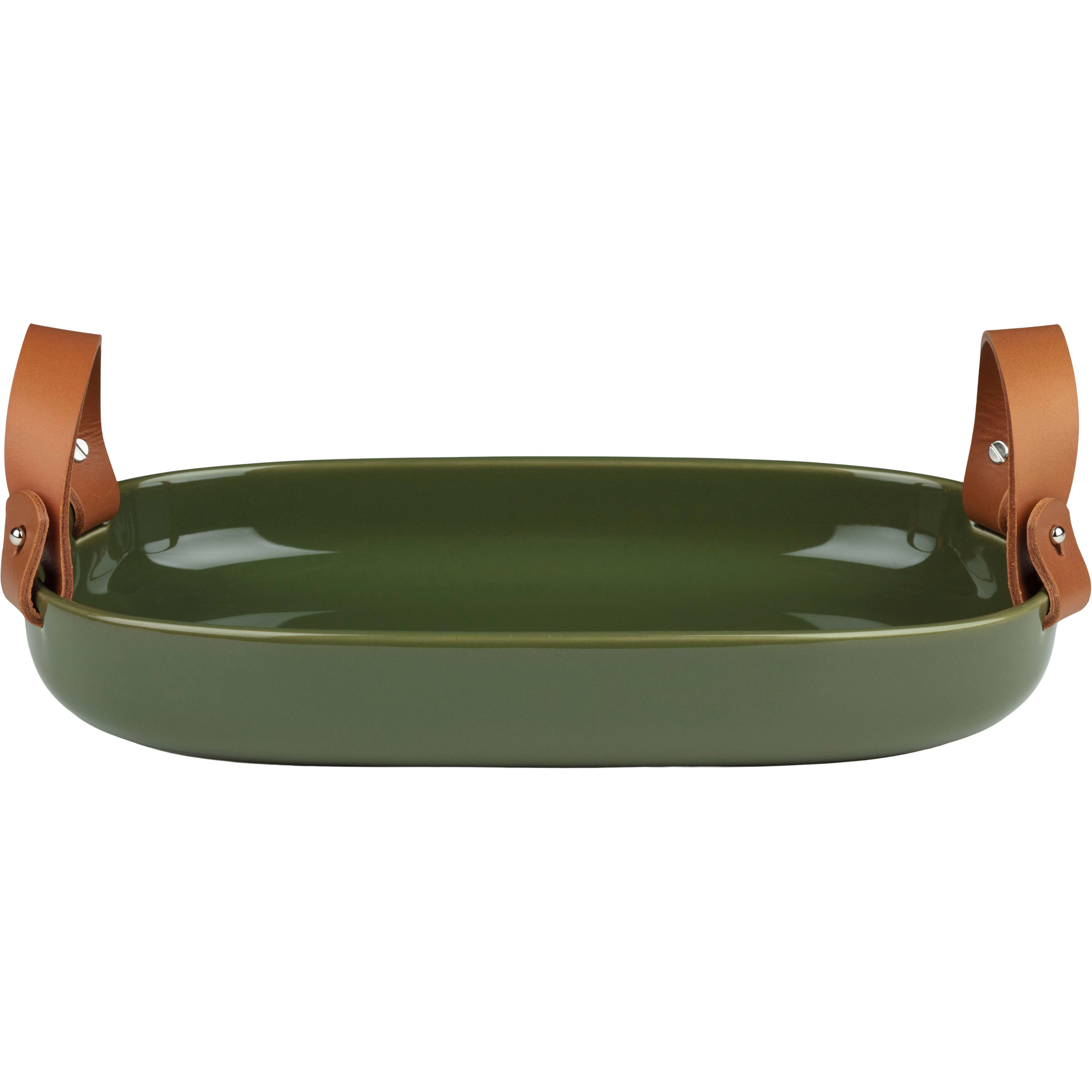 Marimekko Oiva Iso Koppa Serveringsfat 23x32 Cm - Serveringssk&aring;lar Stengods Gr&ouml;n - 074497-660