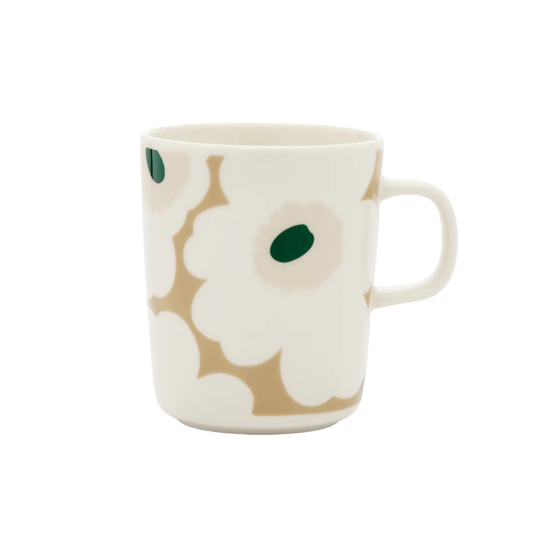 Oiva/Unikko Kaffekopp 25 cl, Mörkgrön / Light Sand
