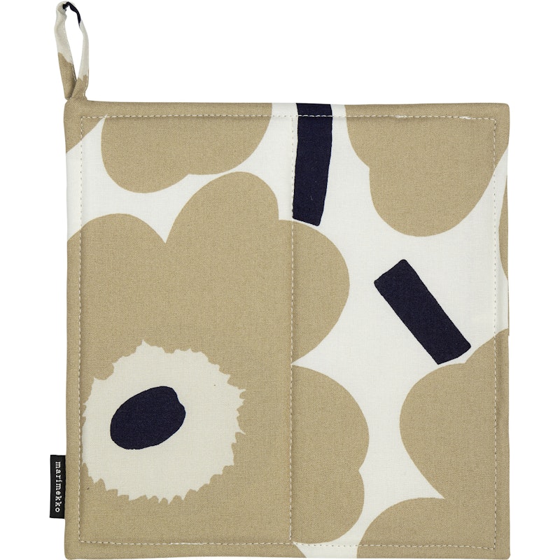 Pieni Unikko Grytlapp, Beige / Off-white / Mörkblå