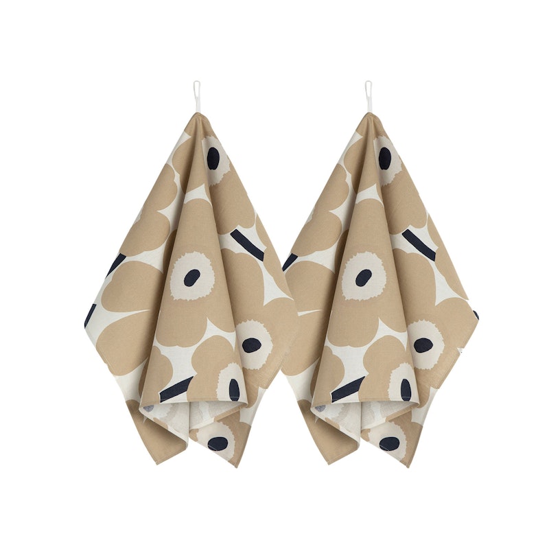Pieni Unikko Kökshandduk 47x70 cm 2-pack, Beige