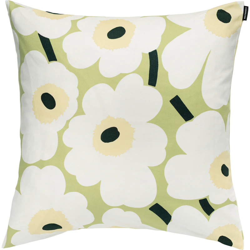 Pieni Unikko Kuddfodral 50x50 cm, Off-White / Melon / Pear