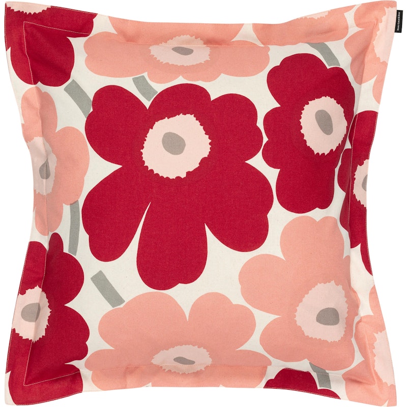 Pieni Unikko Kuddfodral 50x50 cm, Rose / Cotton / Dark Cherry