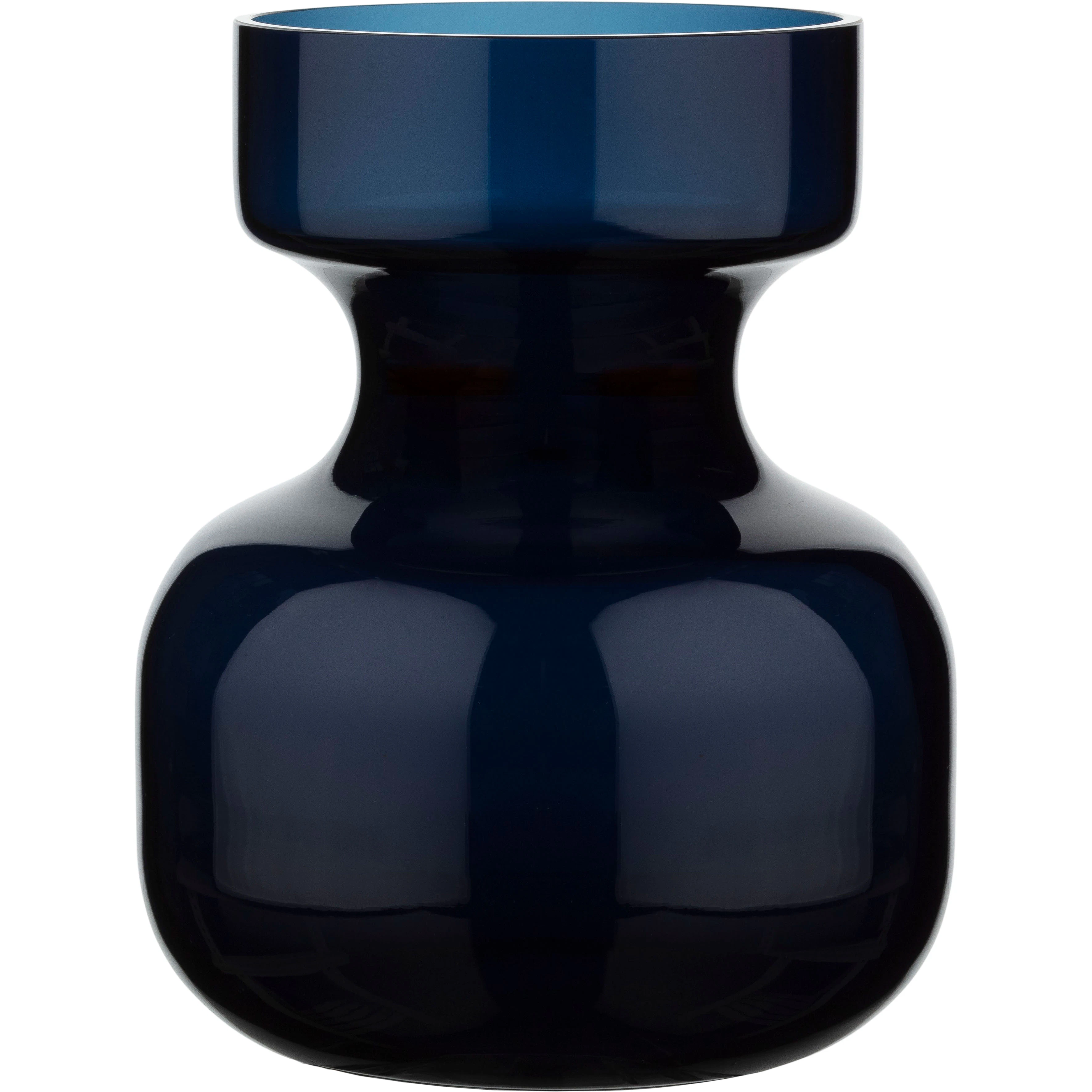 Marimekko S&auml;kki Vas 16,5 Cm Midnattsbl&aring; - Vaser Glas Midnight Blue - 074502-550