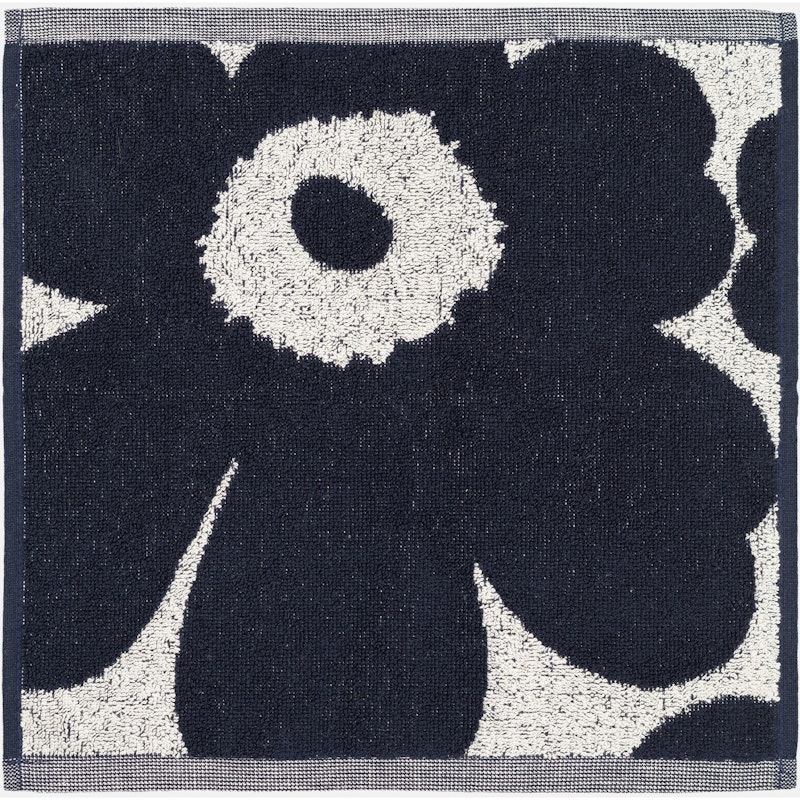 Unikko Handduk 30x30 cm, Mörkblå