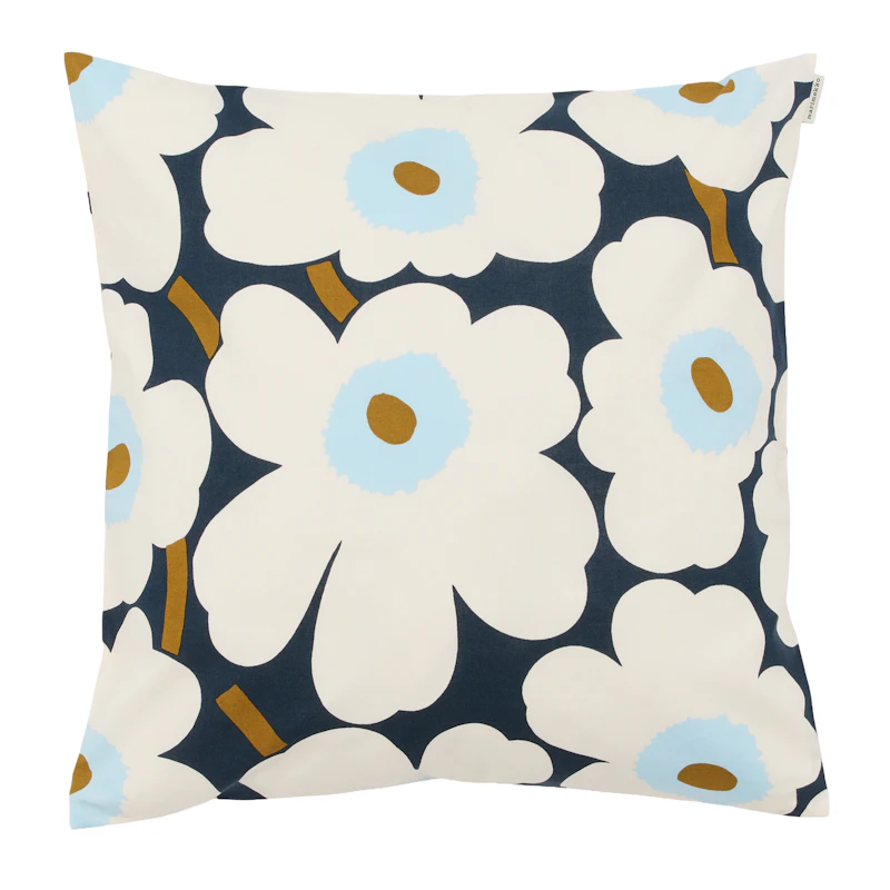 Unikko Örngott 80x80 cm, Blueberry / Off-white