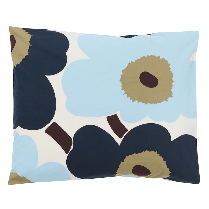 Unikko Örngott 60x63 cm, Off-white / Blueberry