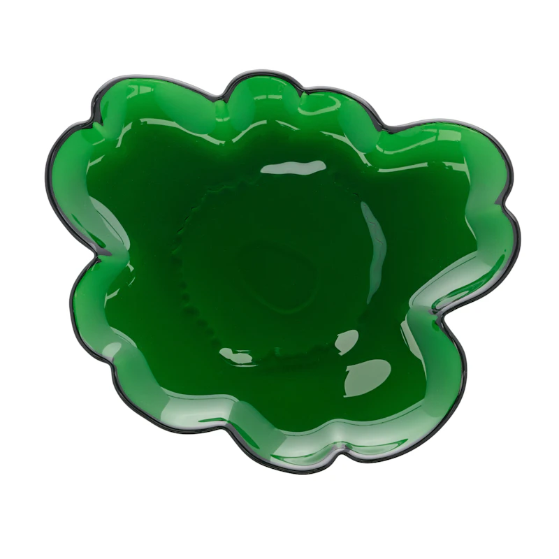Unikko Tallrik Glas 20 cm, Grön