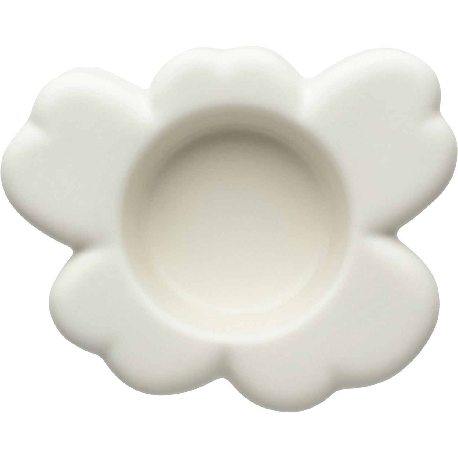 Marimekko Unikko V&auml;rmeljuslykta Mattvit - Ljusstakar Stengods Mattvit - 073586-100