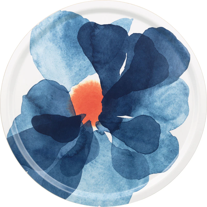 Valssi Bricka 46 cm, Vit / Blå / Orange