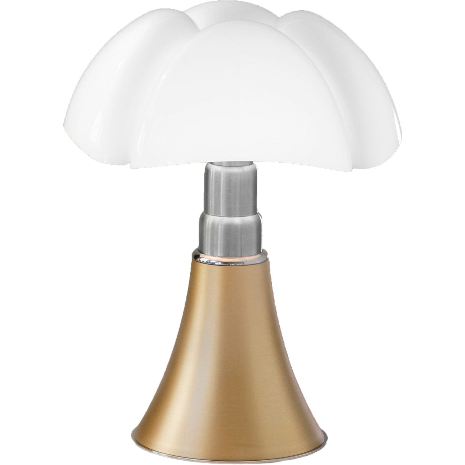 Martinelli Luce Pipistrello Mini Bordslampa Satin Brass - Bordslampor Rostfritt Stål Satin Brass - 620/J/DIM/OT