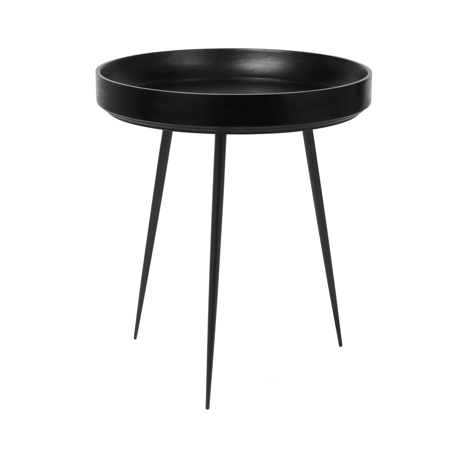 Mater Bowl Soffbord Svartbetsat 46 Cm - Soffbord Mangotr&auml; Svartlaserad - 01602